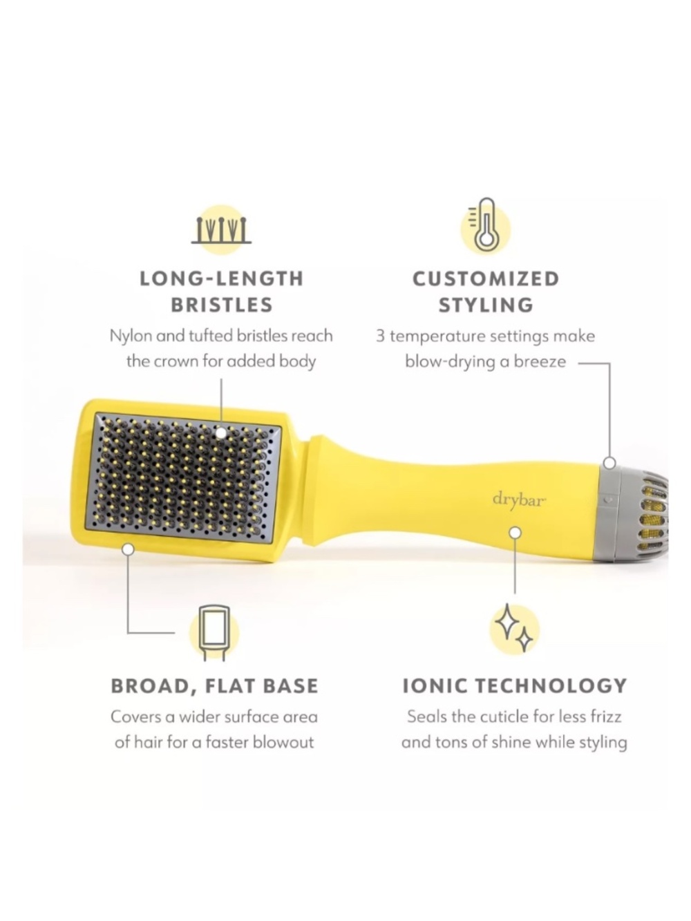Like New - Drybar The Smooth Shot Paddle Brush Blowdryer - Picture 2 of 7